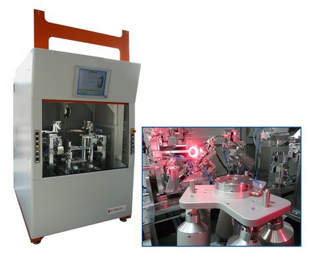The Dimensional Measuring machine DM401 series employs a Hexapod H-820 for positioning headlamps 